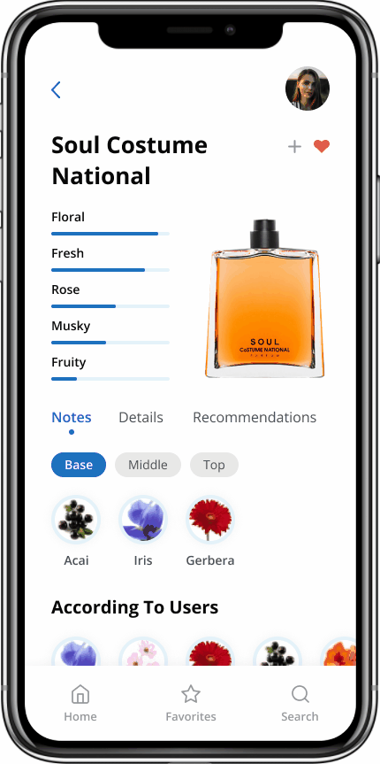 perfumy app design